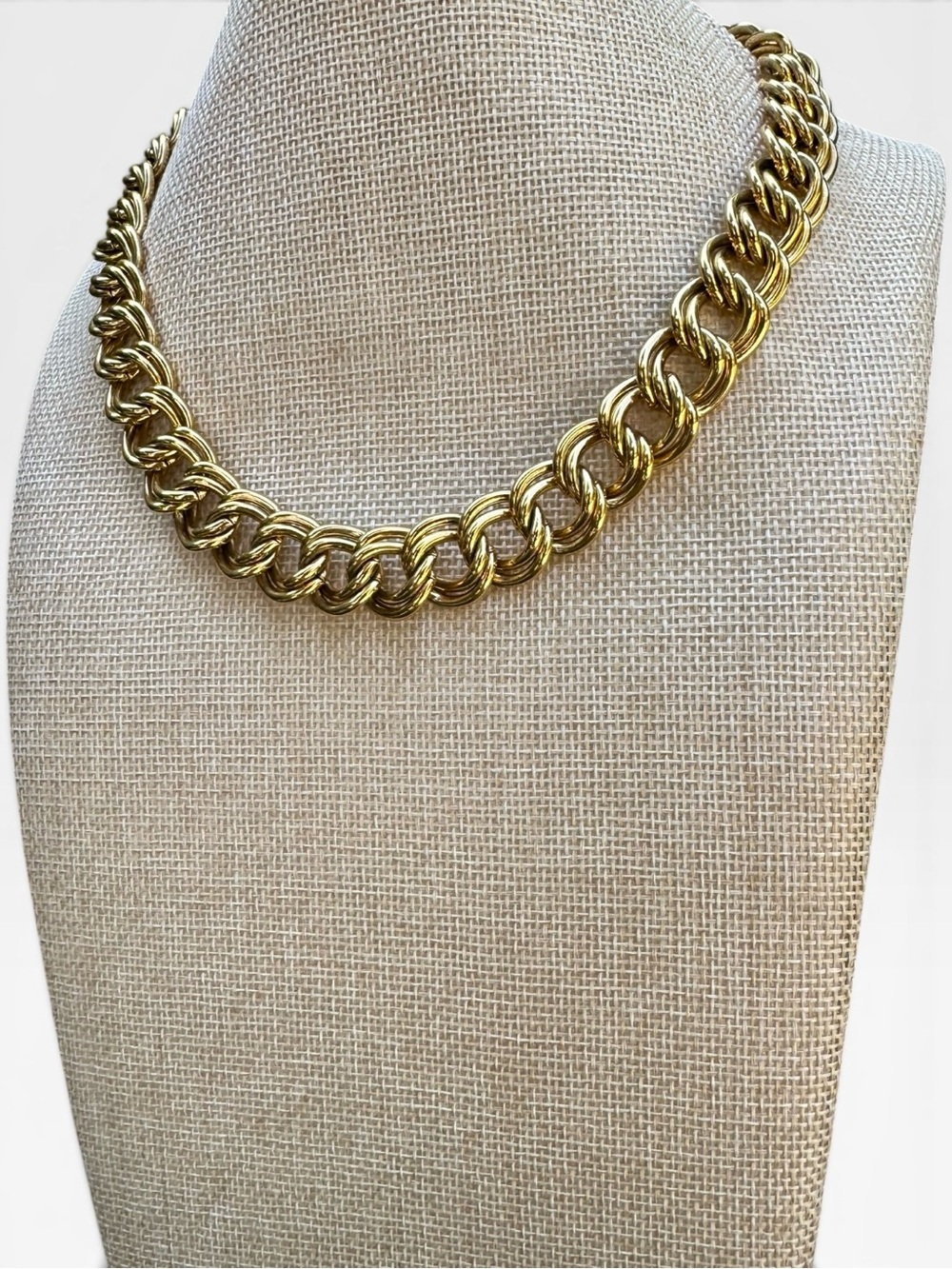 GIVENCHY Vintage Gold Chunky Curb Chain Necklace - Picture 5 of 8